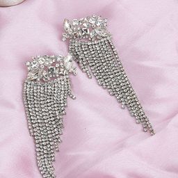 Kazo Contemporary Cluster Diamonds Drop Earrings-image-47
