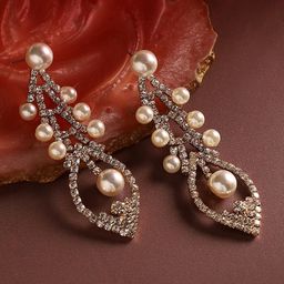 SOHI Gold-Plated Contemporary Drop Earrings-50