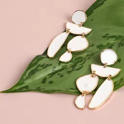 SOHI Women White Contemporary Drop Earrings-picture-29