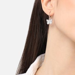 SOHI Silver-Plated Contemporary Drop Earrings-image-39