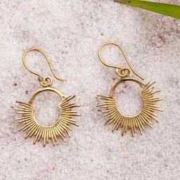 Studio One Love Brass-Plated Contemporary Drop Earrings-image-71