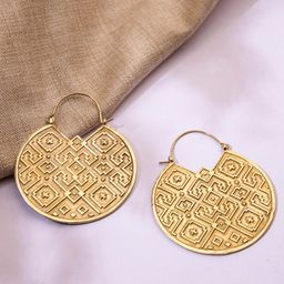 Studio One Love Brass-Plated Contemporary Drop Earrings-3