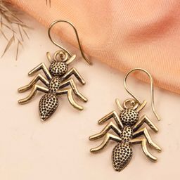 Studio One Love Brass-Plated Contemporary Drop Earrings-44