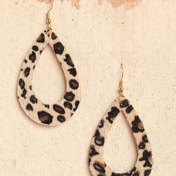 SOHI Animal Print Contemporary Gold Plated Drop Earrings-image-94