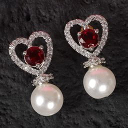 The Pari Heart Shaped Drop Earrings-27