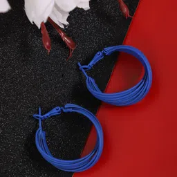 DIVASTRI Circular Shaped Hoop Earrings-image-7