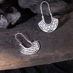 Studio One Love Silver-Toned Contemporary Hoop Earrings-image-87