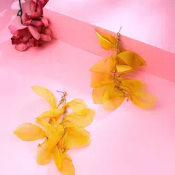 Yellow Chimes Contemporary Drop Earrings-46