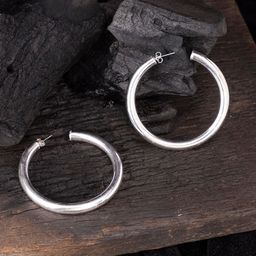 Studio One Love Brass-Plated Contemporary Hoop Earrings-image-19