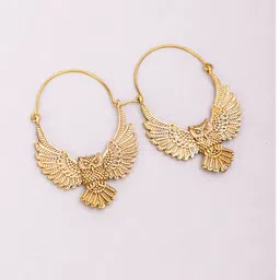 Studio One Love Brass-Plated Contemporary Hoop Earrings-image-61