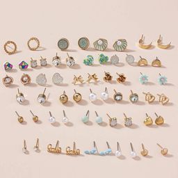 Jewels Galaxy Multicoloured Set Of 30 Contemporary Studs Earrings image 3