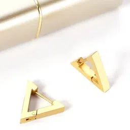 KRYSTALZ Set Of 2 Gold-Plated Triangular Studs image 2