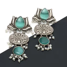 Ozanoo Silver-Plated Classic Drop Earrings image 3
