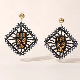 XPNSV Beaded Statement Drop Earrings image 2