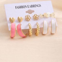 Jewels Galaxy Set of 6 Contemporary Studs Earrings image 3