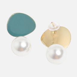 SOHI Artificial Beads Gold-Plated Drop Earrings image 5