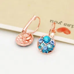 Yellow Chimes Blue Contemporary Studs Earrings image 2