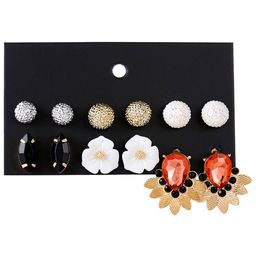 Scintillare By Sukkhi Set Of 6 Gold-Plated Stone Studde Studs Earrings image 2