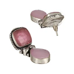 Saraf RS Jewellery Silver-Plated Teardrop Shaped Drop Earrings image 5