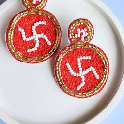 Sangria Beaded Drop Earrings image 3