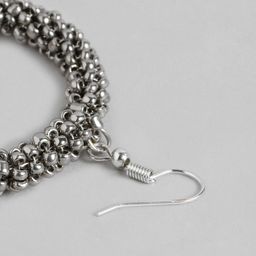 RICHEERA Silver-Plated Circular Hoop Earrings image 3