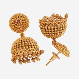 Kushal's Fashion Jewellery Dome Shaped Jhumkas Earrings image 3