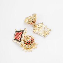 aadita Oval Jhumkas Earrings image 3