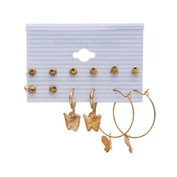 DIVASTRI Set Of 6 Gold-Plated Heart Shaped Studs image 4
