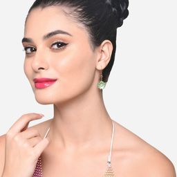 Zaveri Pearls Gold-Plated Contemporary Drop Earrings-19