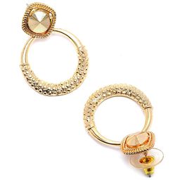 Bohey by KARATCART Gold-Plated Contemporary Drop Earrings image 2
