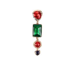 ODETTE Gold-Plated Studded Contemporary Drop Earrings image 5