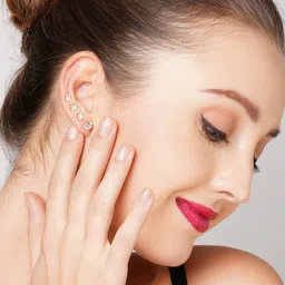 AMI Set of 4 Gold-Plated Contemporary Studs Earrings image 4