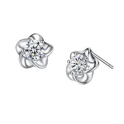 MYKI Silver-Plated Floral Studs Earrings image 5