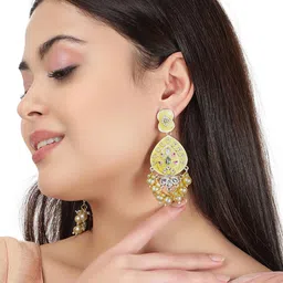 AQUASTREET Gold-Plated Teardrop Shaped Drop Earrings-10