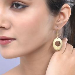 Silvermerc Designs Oval Drop Earrings image 2