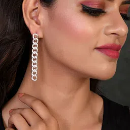 Silvermerc Designs Silver-Toned Classic Drop Earrings-11