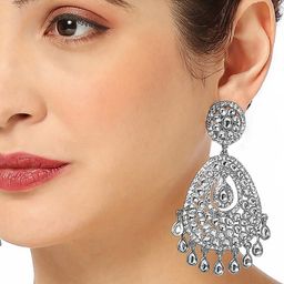 OOMPH Kundan Studded Contemporary Chandbalis-image-89