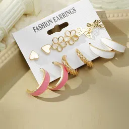 Jewels Galaxy Set of 6 Contemporary Studs Earrings image 4