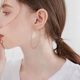 PRIVIU Circular Hoop Earrings image 4