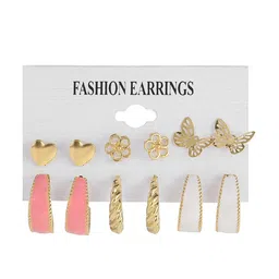 Jewels Galaxy Set of 6 Contemporary Studs Earrings image 5