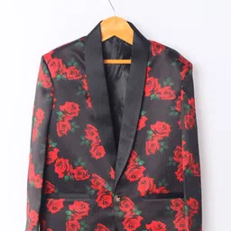 BAESD Boys Rose Printed Tuxedo Blazer-12