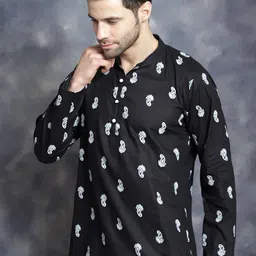 Anouk Paisley Printed Mandarin Collar Short Kurta-picture-58