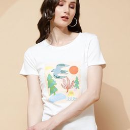 Global Republic Graphic Printed Round Neck Top-image-23