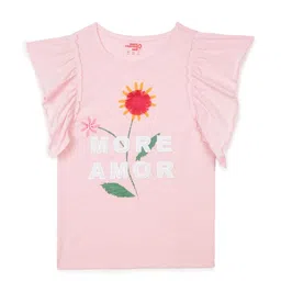 UNDER FOURTEEN ONLY Pink & White Floral Print Pure Cotton Top-picture-23