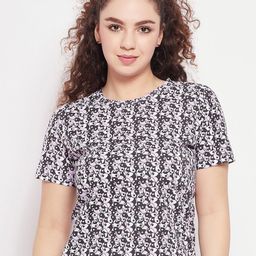 Madame Round neck Abstract Print Top-picture-20