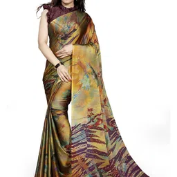 KALINI Yellow & Maroon Floral Bagh Saree-picture-3
