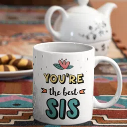 Oye Happy White & Black Text or Slogans Printed Ceramic Glossy Mug-35