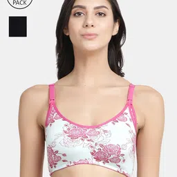 Inner Sense Black & White Pack of 2 Printed Non-Wired Non Padded Maternity Sustainable Bra-picture-54