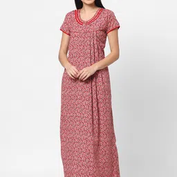 Sweet Dreams Pink Printed Maxi Nightdress-picture-36