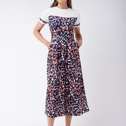 Miss Chase White & Navy Blue Printed Basic Jumpsuit-image-86